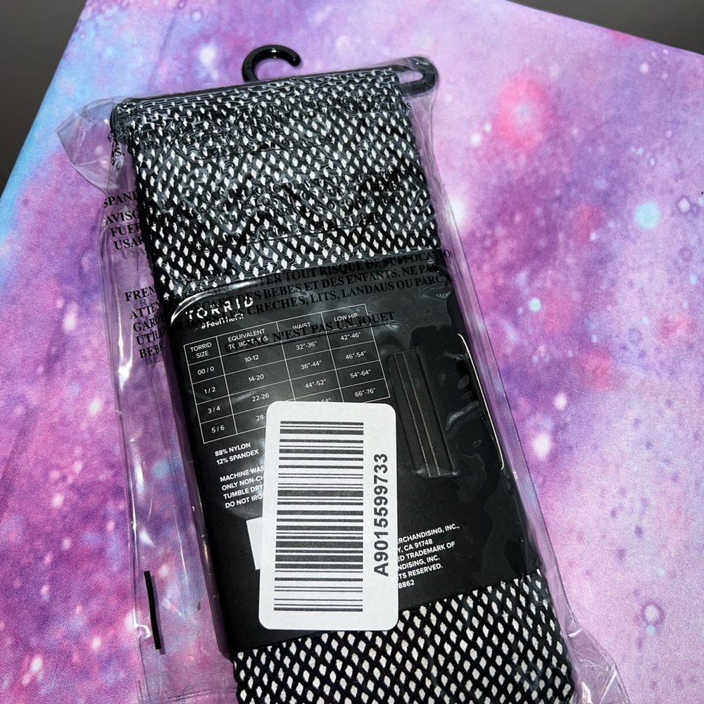 Torrid fishnet black tights size 1/2. NWT